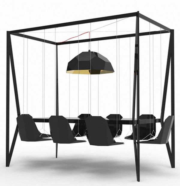 Black Hanging Dining Chair Modern Unique Furniture Ideas | Swing .