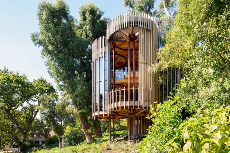 Unique Treehouse Residence Made Of Four Towers - DigsDi