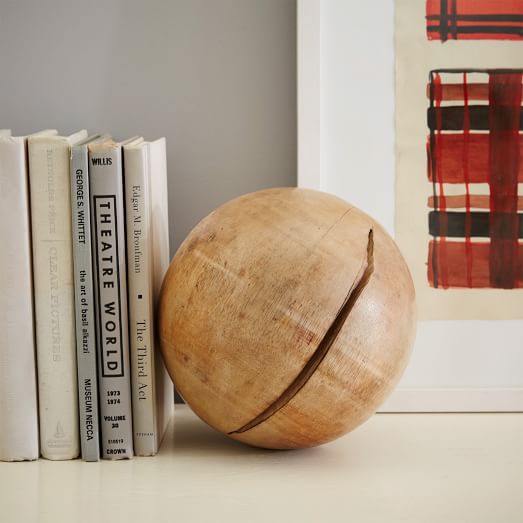 Rustic Wood Sphere, Decorative Accen