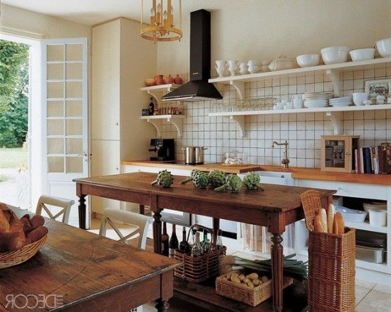 28 Vintage Wooden Kitchen Island Designs | DigsDigs | Traditional .