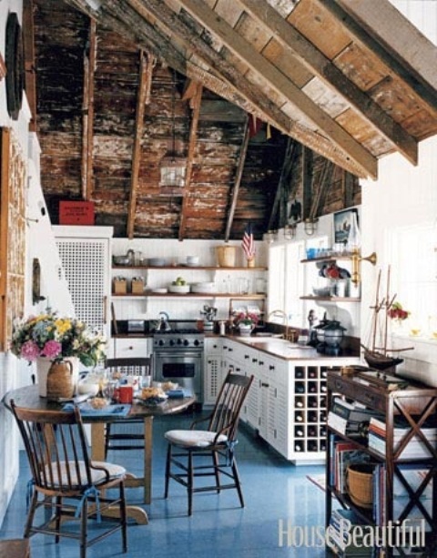 28 Vintage Wooden Kitchen Island Designs - DigsDi