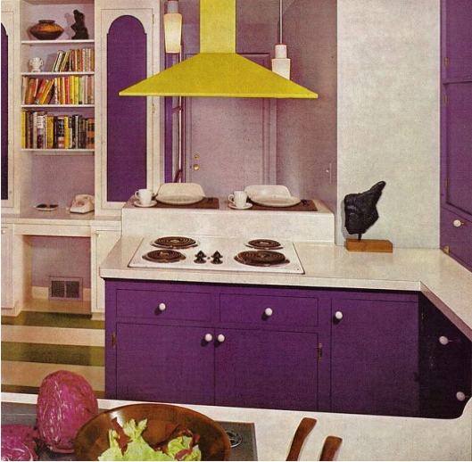 That 70s Home | Purple kitchen, Purple kitchen cabinets, Retro ro