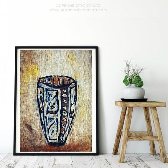 African original art African Art Vase painting digital | Et