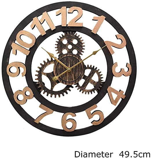 Amazon.com: EVEN Decorative Wall Clock,19 Inches Vintage Steampunk .
