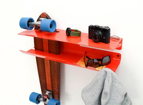 Wall ride - wall mounted skate rack | Wall mount rack, Wall racks .