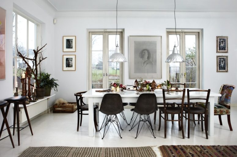 White Danish Home With Nordic Christmas Decor - DigsDi