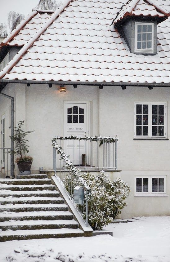 snowy home | Danish house, Winter house, Swedish hou