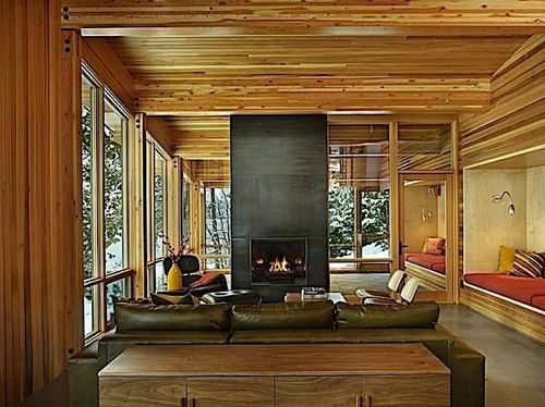 Interior Inspiration: 12 Fabulous Fireplaces | Cabin living room .