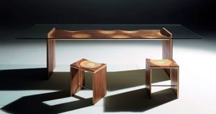 Wood Dining Room Furniture with Unique Finish by Toyo Ito - DigsDi