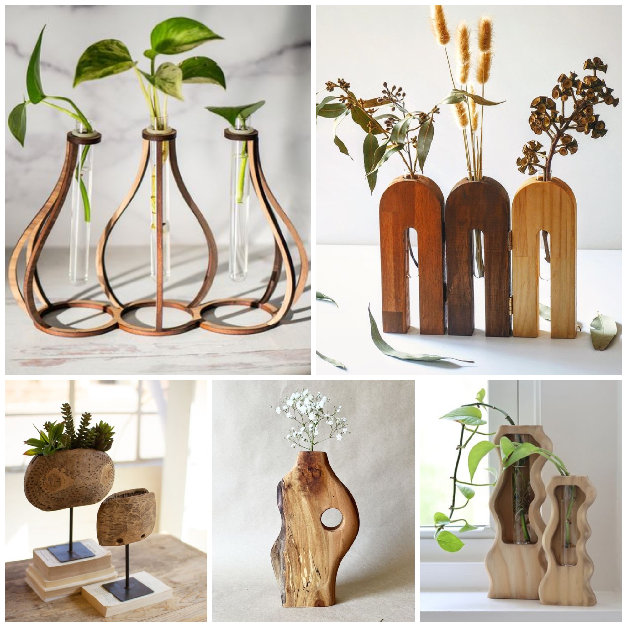 Cute Wooden Vase Ideas