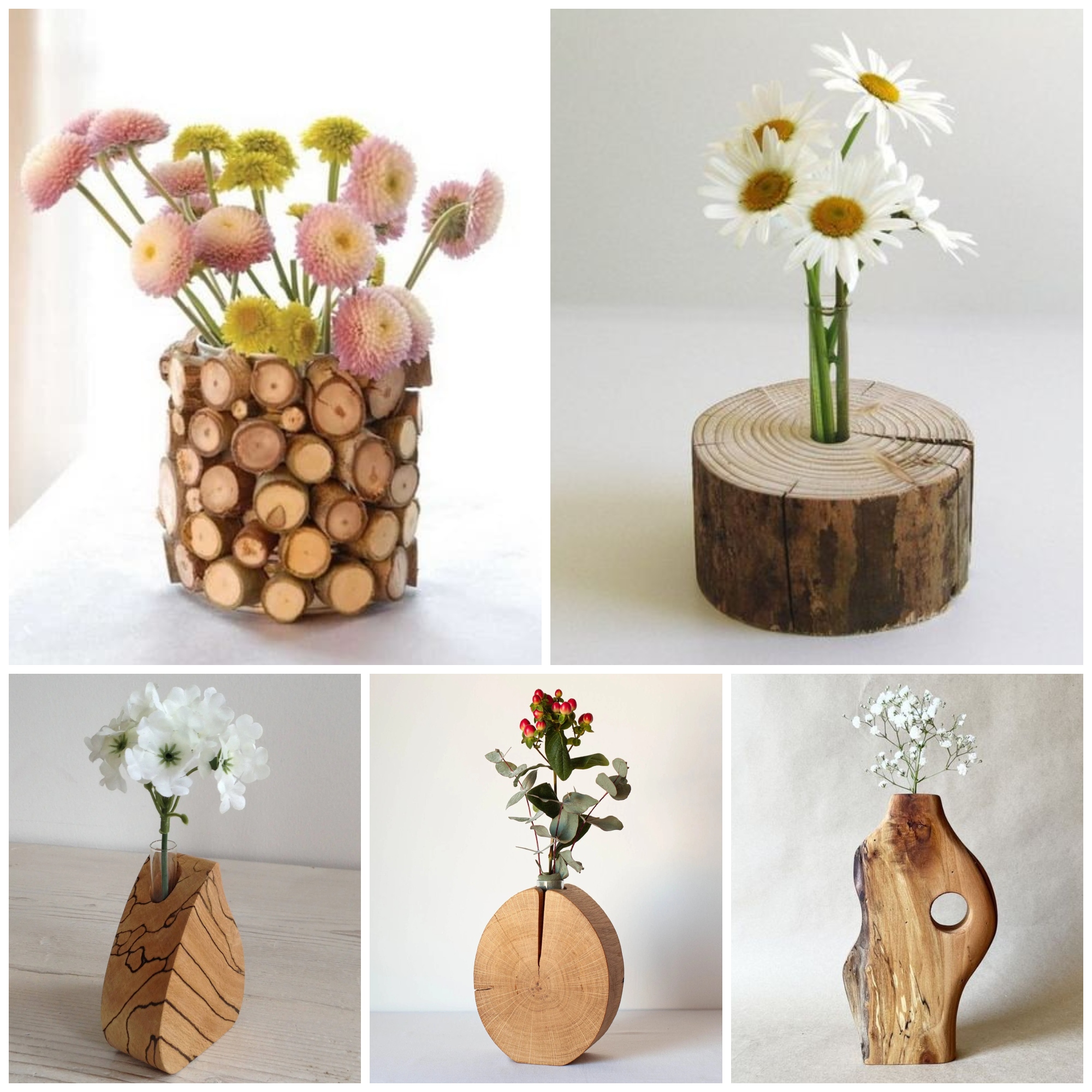 Aesthetic Wooden Vase Designs