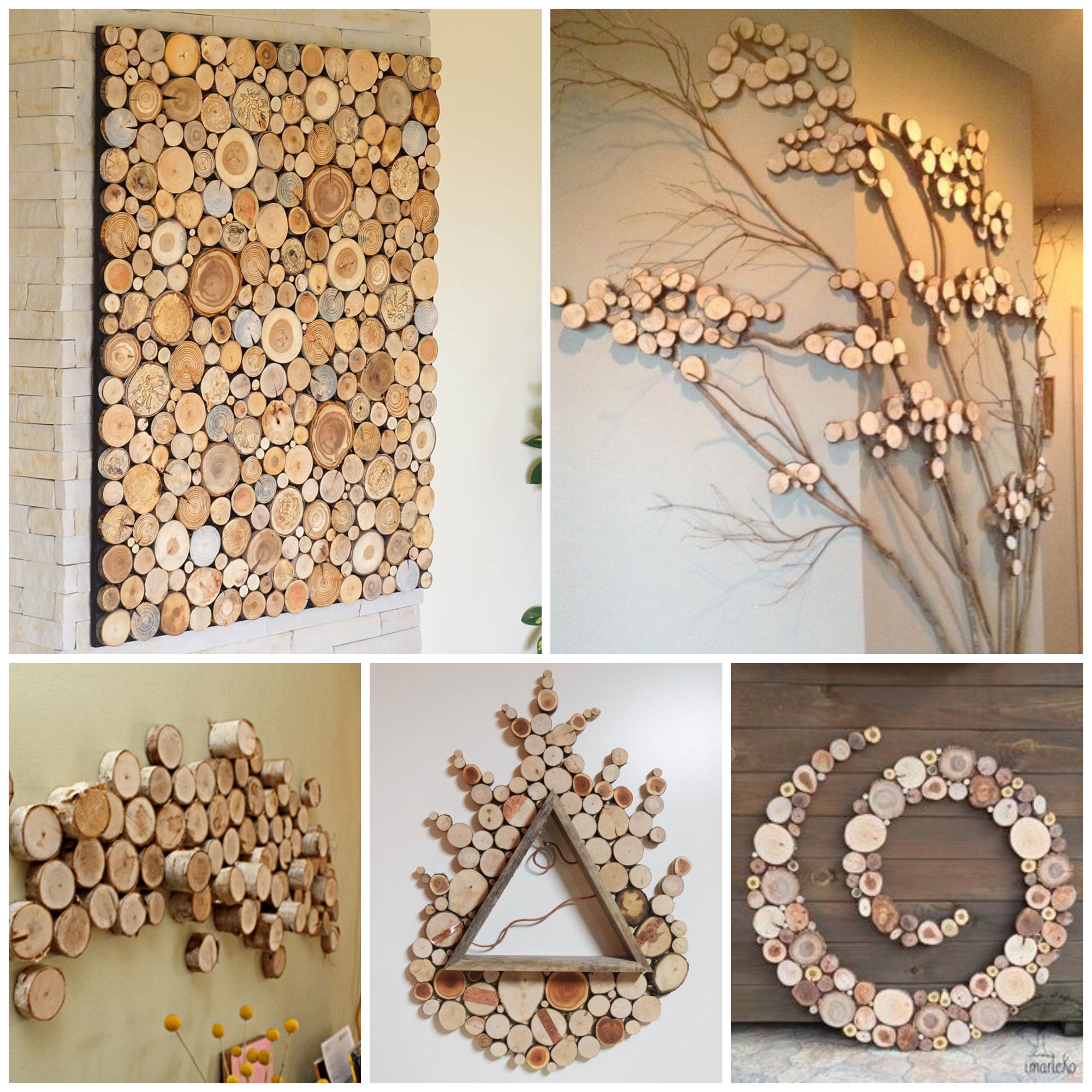 Creative wood slice projects and decorations