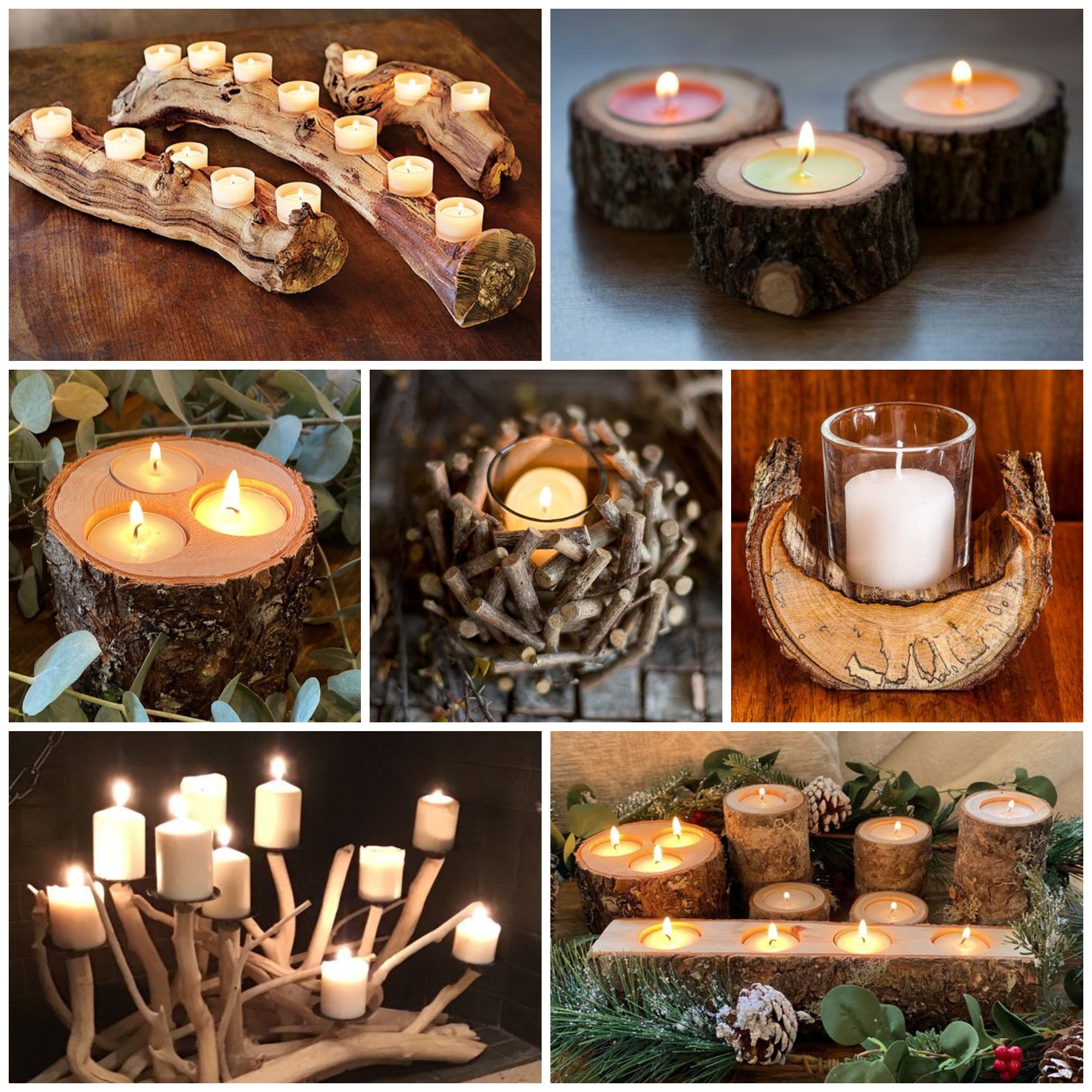 Distressed Wooden Candle Holder Ideas