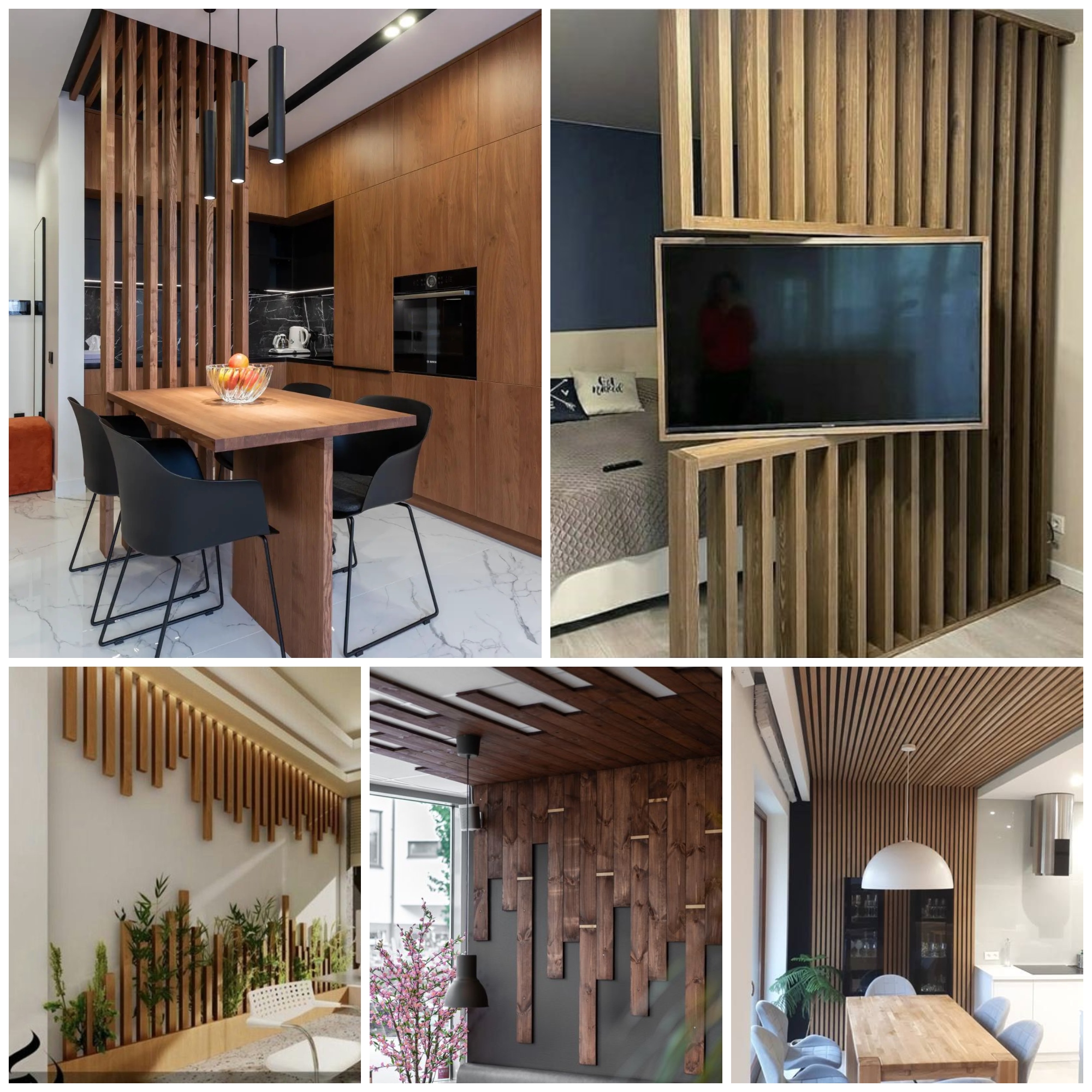 Gorgeous Wood Slat Accent Walls