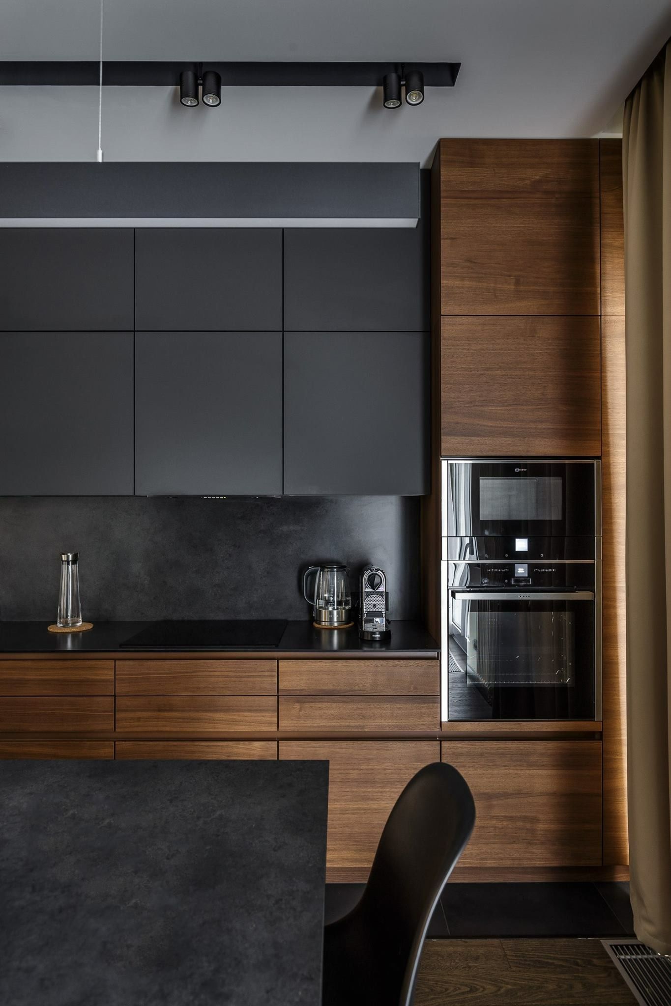 Black Matte Kitchen Design Sleek and Modern Kitchen with Matte Black Touch