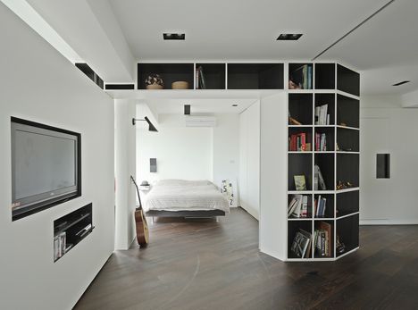 Apartment With A Rotating Wall Innovative Space-Saving Solution for Small Apartments