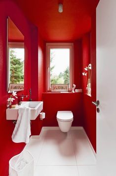 Modern Red Bathroom Furniture Sleek and Stylish Red Bathroom Decor for Contemporary Homes