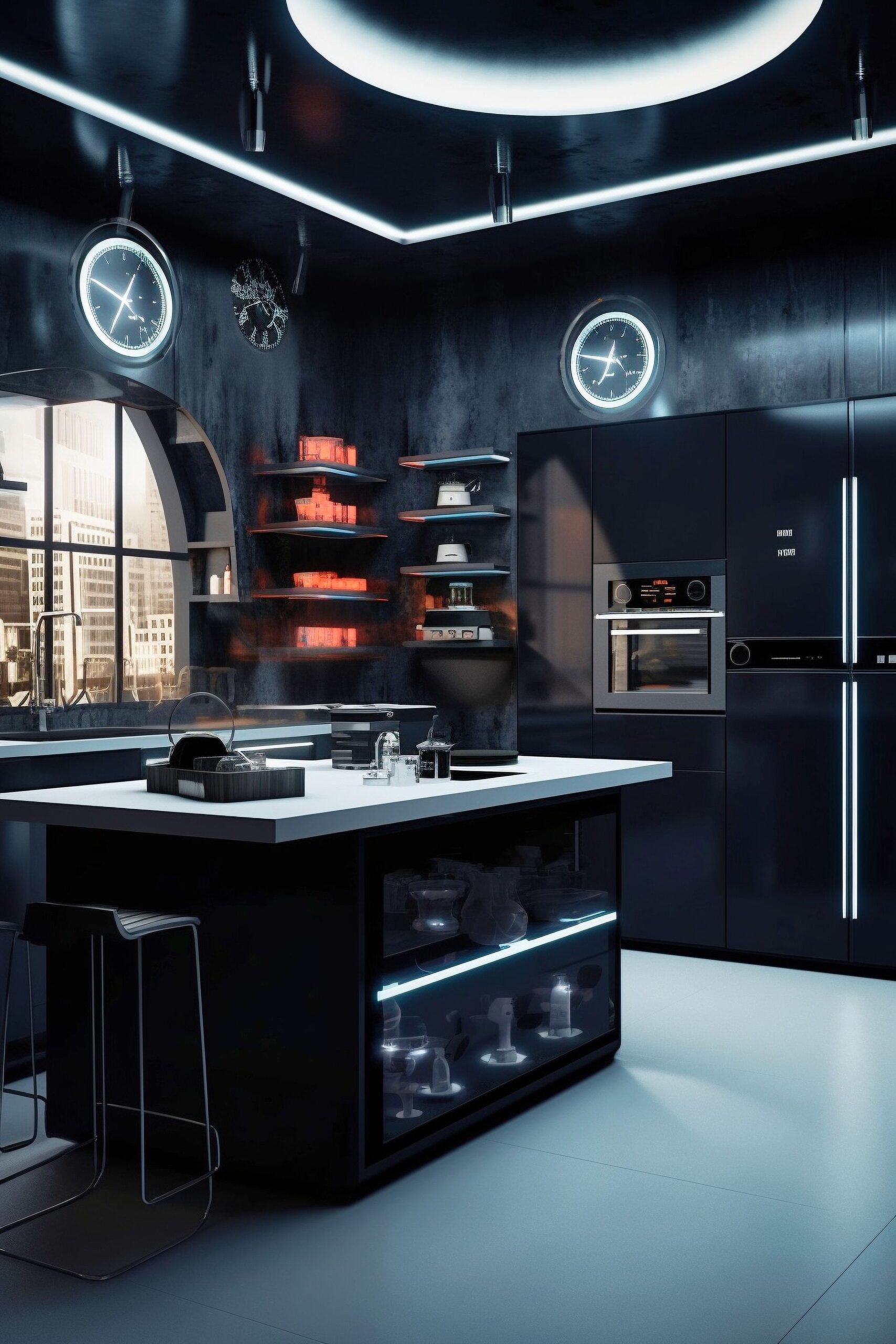 A Glimpse into the Striking Futuristic Kitchen of Tomorrow