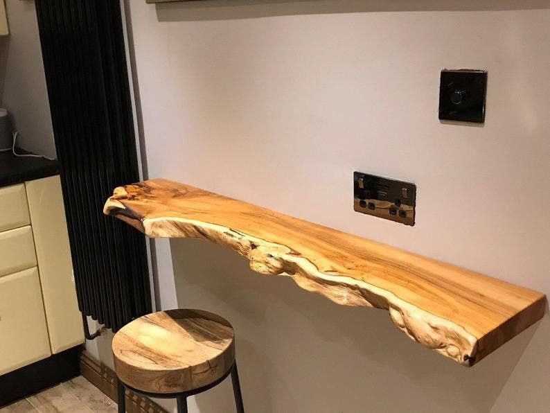 Antique Wood Floating Table Design