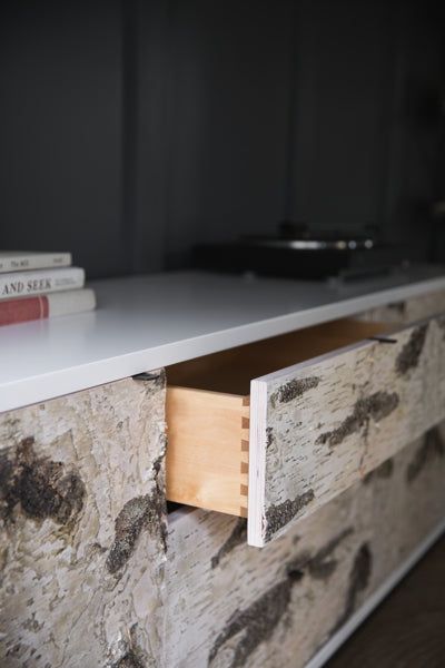 Birch Bark Cabinets Rustic and Unique Storage Solutions with Natural Wood Accents