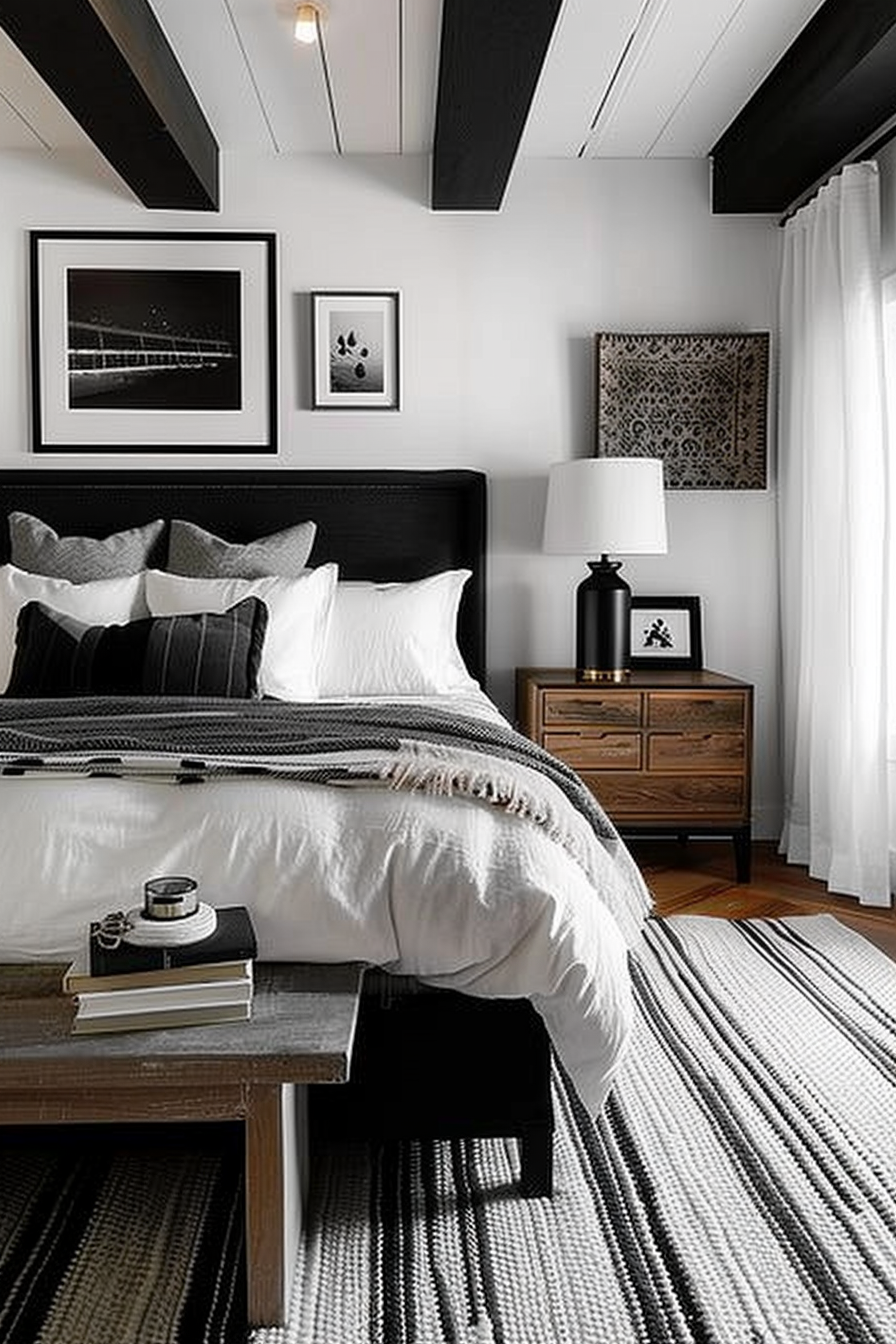 Black And White Bedroom Design Stylish Monochromatic Bedroom Decor Ideas