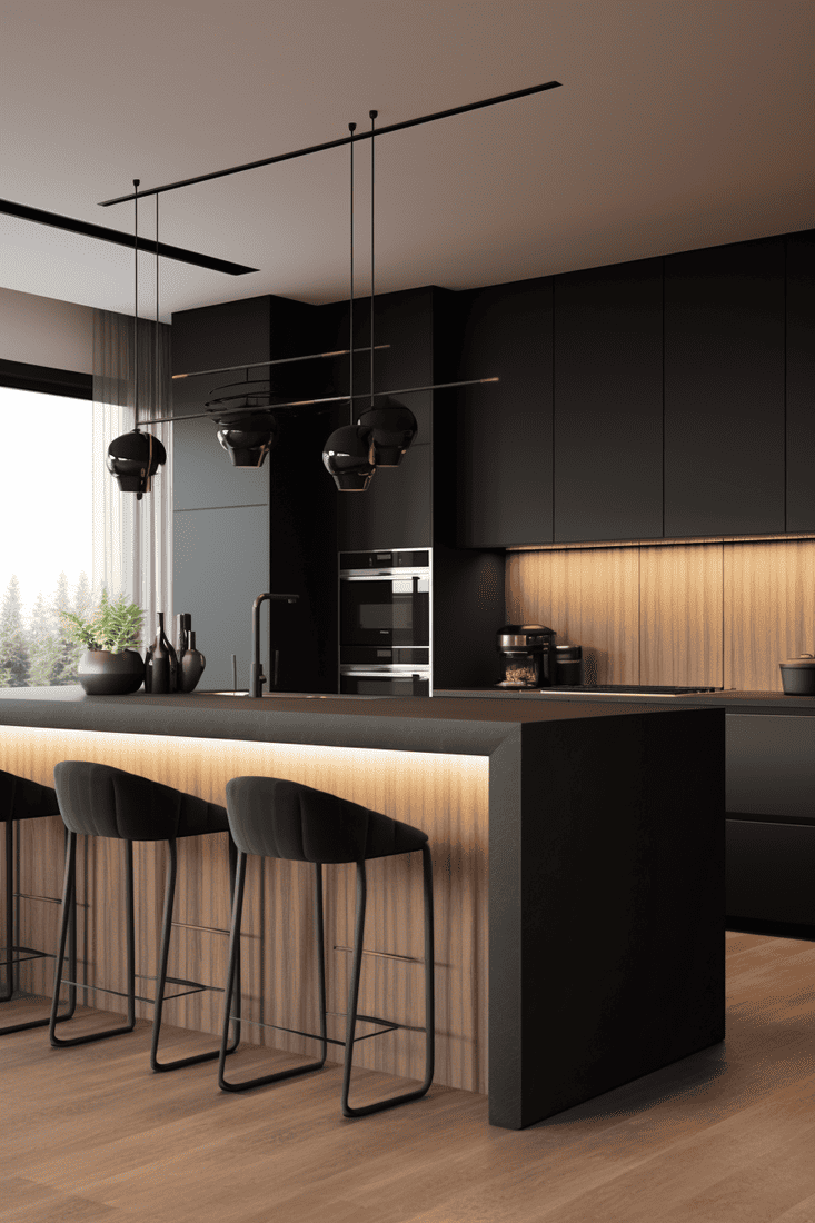 Black Matte Kitchen Design Elegant and Modern Kitchen Decor with Matte Black Accents