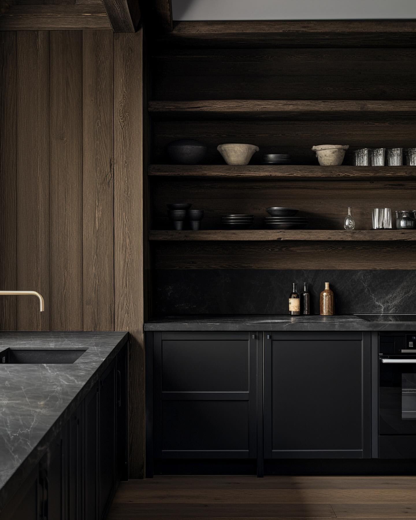 Black Matte Kitchen Design Sleek and Modern Kitchen Design with Matte Black Finishes