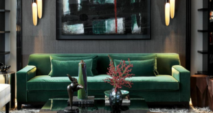 Bold Green Masculine Apartment