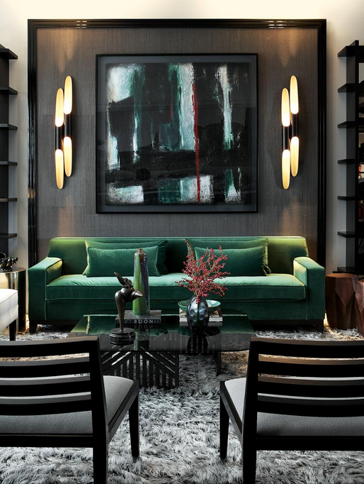 Bold Green Masculine Apartment Vibrant Masculine Decor in Green-themed Apartment