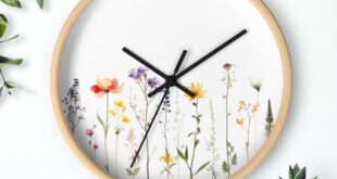 Botanical Inspired Clock