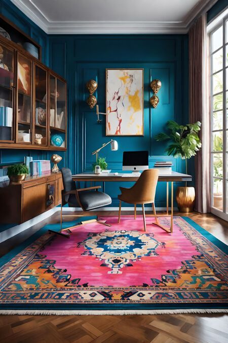 Bright and Colorful Home Office Design Trends