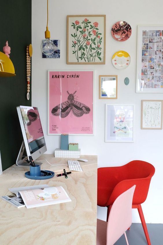 Colorful Home Office Design Bright and Vibrant Office Space for Maximum Productivity