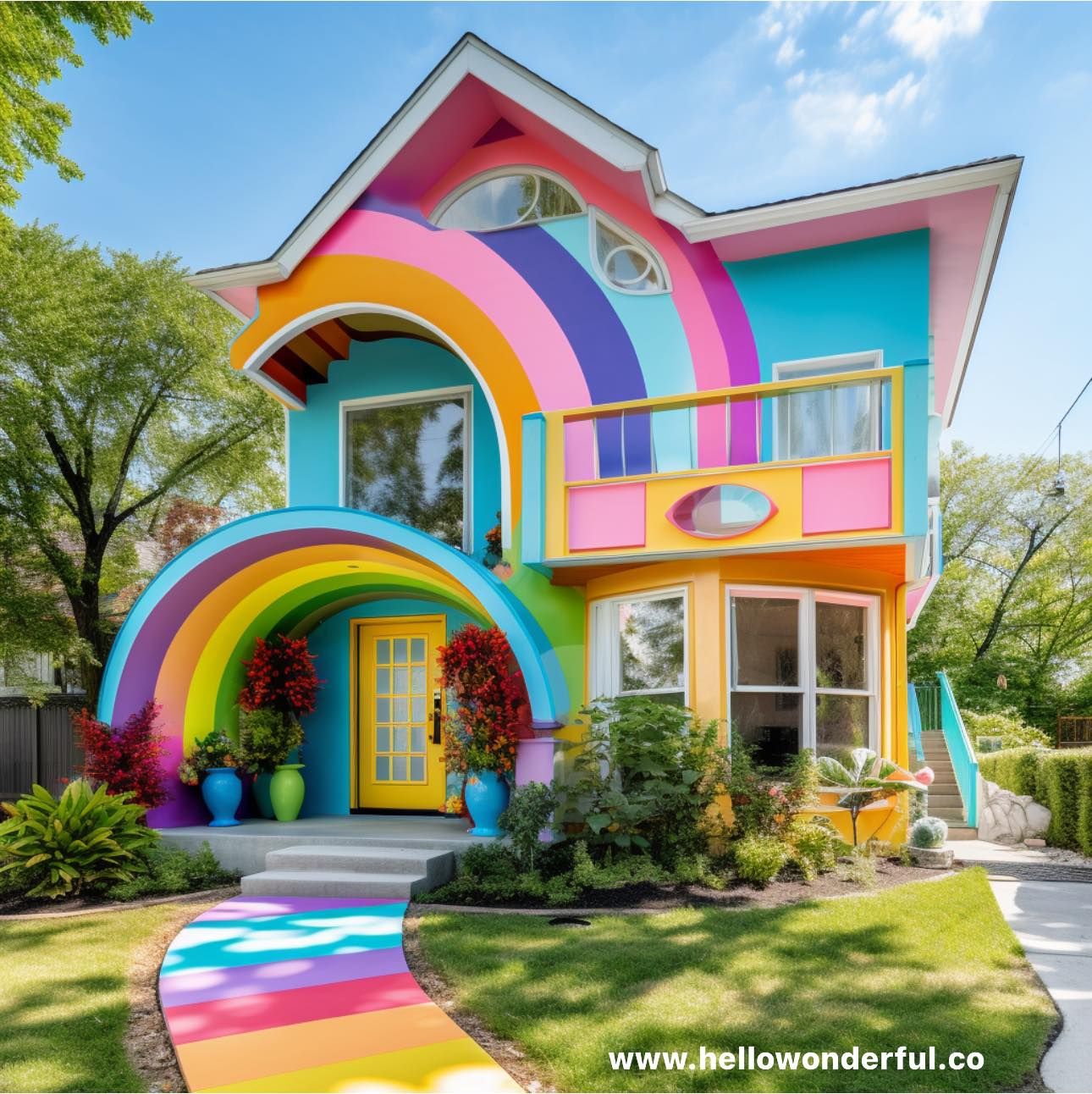 Colorful House Vibrant Home with a Splash of Colors