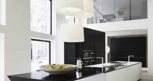 Contemporary Black And White Kitchen