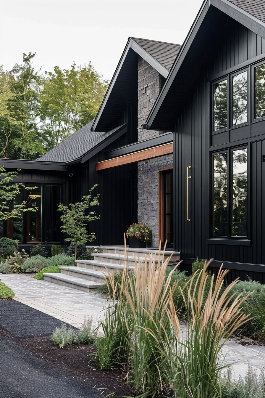 Dark Exterior House Mysterious and Elegant Home Design with a Brooding Facade