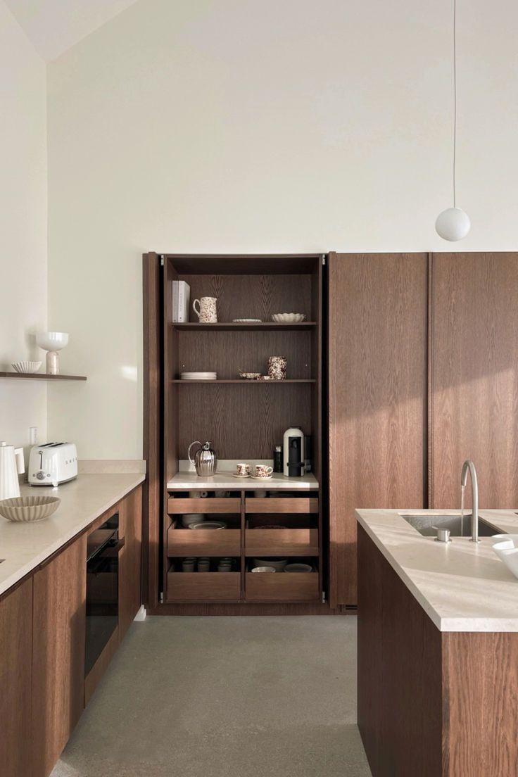 Dark Oak Wood Kitchen Elegant and Rustic Kitchen Design with Rich Oak Wood Accents