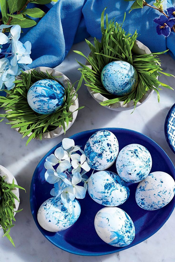 Decor Of Easter In Blue Easter Bliss: Embrace the Serenity of Blue Décor