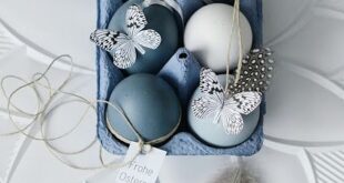 Decor Of Easter In Blue