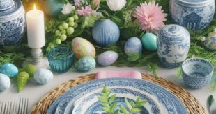 Decor Of Easter In Blue