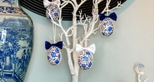 Decor Of Easter In Blue