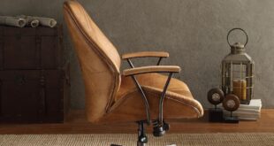 Desk Of Metal Wood And Leather