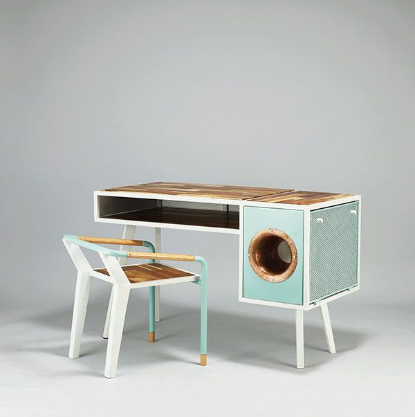 Eccentric Soundbox Desk Revolutionary Multifunctional Desk of the Future