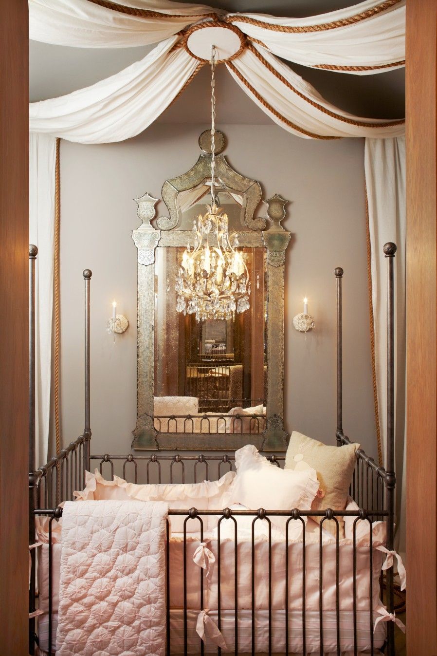 Elegant Pale Pink Nursery Design Soft and Chic Nursery in Pale Pink Tones