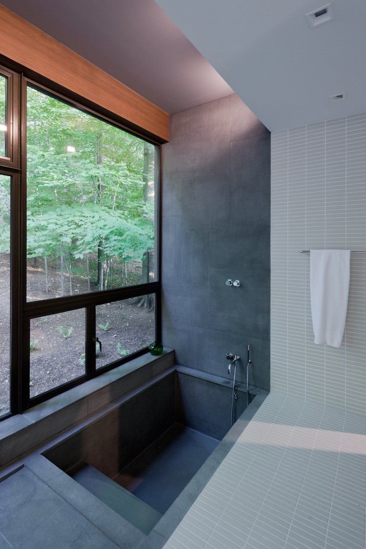 Flat With Concrete Bathtub Modern Chic Bathroom Design Featuring a Stylish Concrete Tub