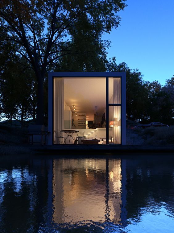 Floating House Design Innovative Waterfront Dwelling with Modern Features and Stunning Views