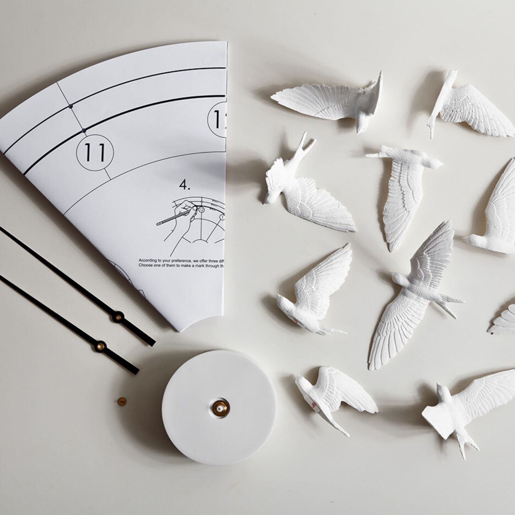 Flying Swallows Clock Timepiece Inspired by Graceful Birds in Flight