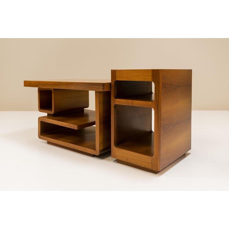 Futuristic Cabinet Of Walnut Innovative Walnut Cabinet Redefines Modern Furniture Trends