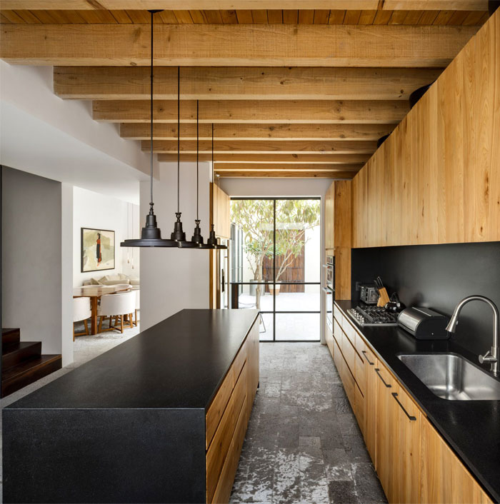 House Exposed Wooden Lavish Interiors with Beautiful Natural Wood Elements