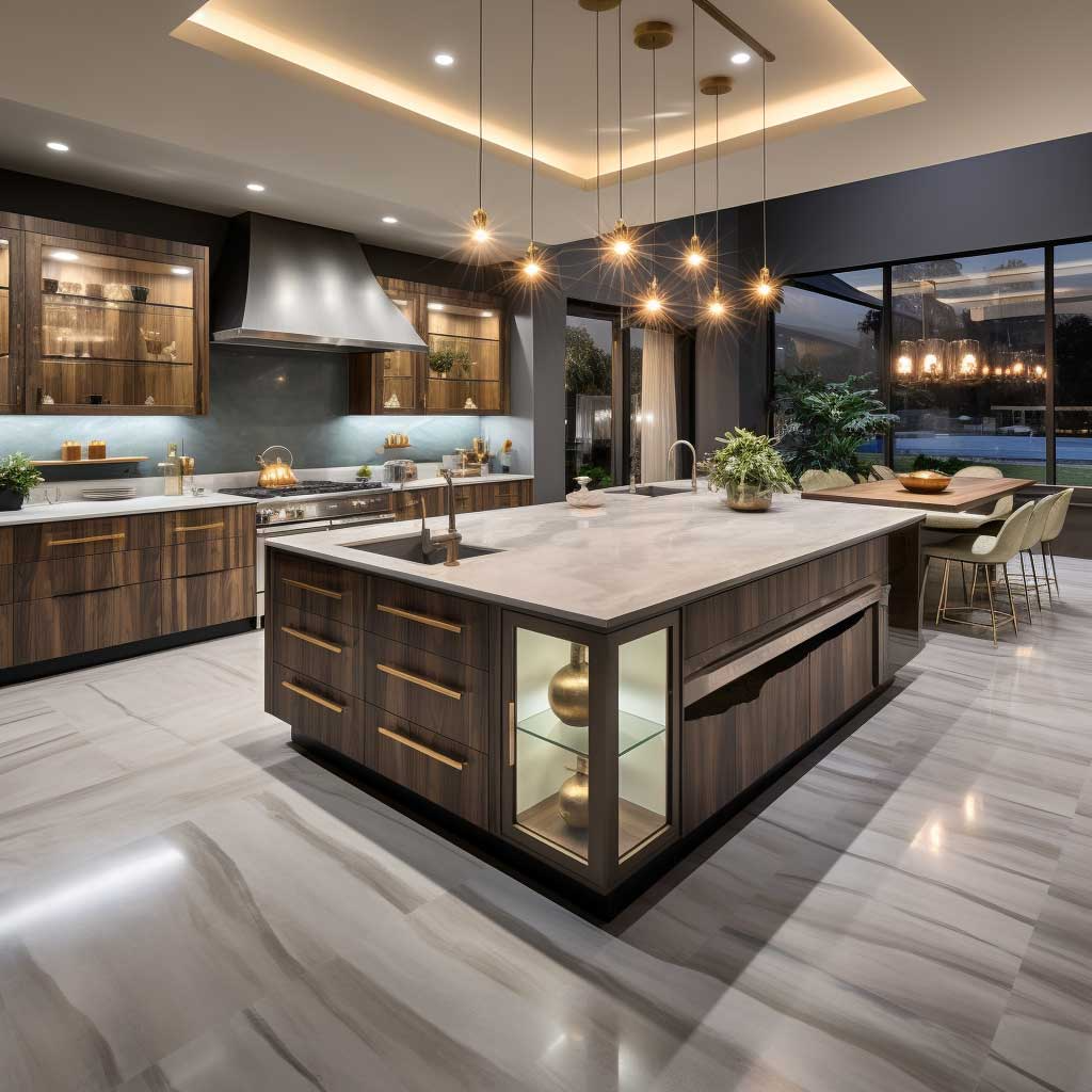 Large Kitchens Spacious Cooking Areas for Big Families