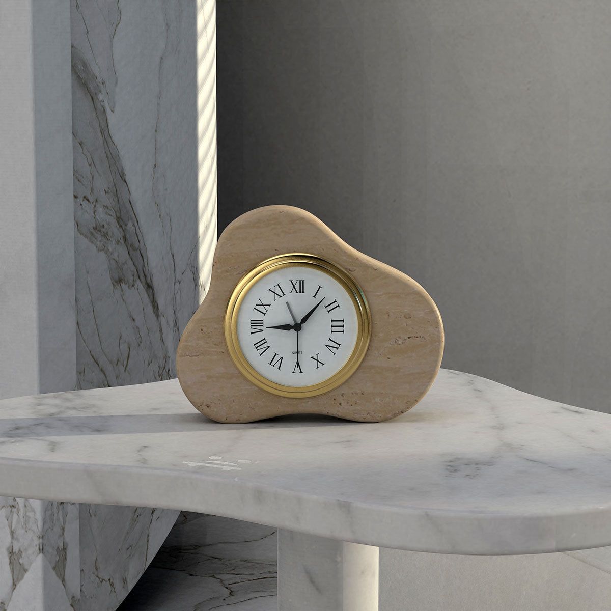 Marble Clock Elegant Timepiece Crafted from Beautiful Marble